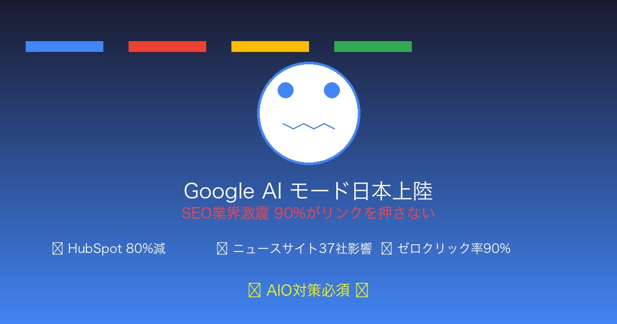 Google検索AIモード日本上陸によるSEO業界激震とトラフィック崩壊